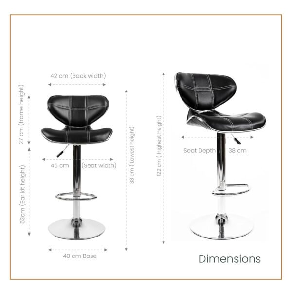 PU Swivel Bar Stool 500S - Image 3