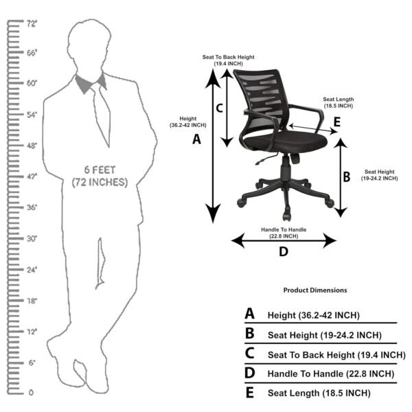 Zigzag Mid Back Chair 03RC - Image 2