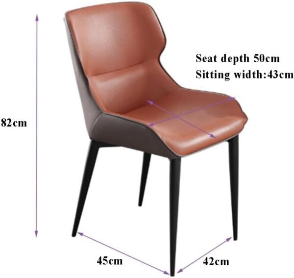 Faux Leather Chairs Wingback Arm Chair for Home Kitchen Dining Room - Image 3