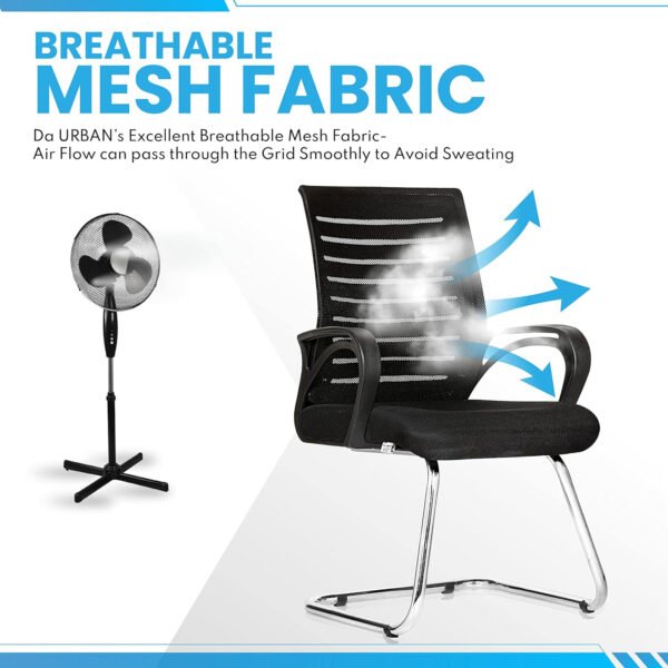 Chrome Base Desk Chair l Study l Meeting - Image 4