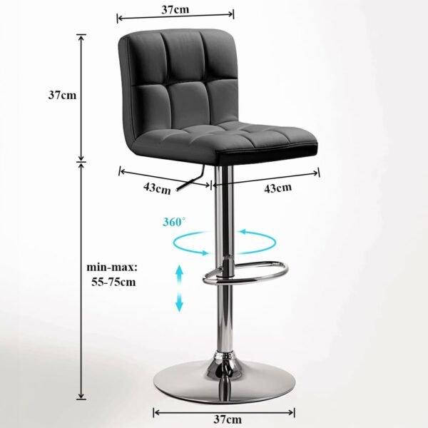 Midback Leather Stool - Image 3