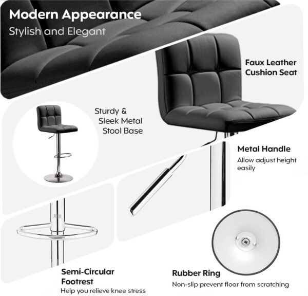 Midback Leather Stool - Image 5