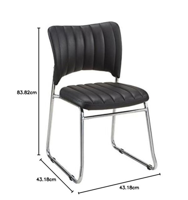 Leather Steel Base Desk Chair FX105 - Image 3